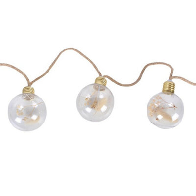 Led Flower Marquee String Lights 10 Bulb Dried Flower Fairy Lights - image 1
