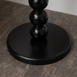 Melody Maison Black Painted Round Wooden Bobble Side Table - 45Cm X 56.5Cm - thumbnail 5