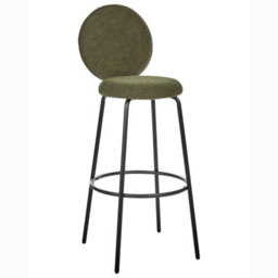 Beliani Set Of 2 Bar Chairs Emery Boucle Dark Green - thumbnail 5