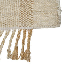 Wyld And Coco Handwoven Natural Jute Area Rug Beige 80 X 150 Cm With Tassels - thumbnail 6