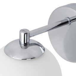 Long Life Lamps Company Modern Indoor Frosted Glass Globe Scone Chrome Wall Light H3097 With Led G9 Warm White - thumbnail 4