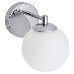 Long Life Lamps Company Modern Indoor Frosted Glass Globe Scone Chrome Wall Light H3097 With Led G9 Warm White - thumbnail 3
