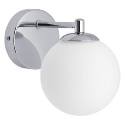 Long Life Lamps Company Modern Indoor Frosted Glass Globe Scone Chrome Wall Light H3097 With Led G9 Warm White