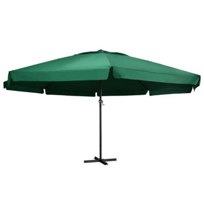 Berkfield Outdoor Parasol With Aluminium Pole 600 Cm Green - image 1