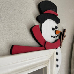 Amorly Christmas Snowman Door Frame Corner Topper, Funny Wooden Sign Decoration, Festive Prop For Doors, Cabinets, Walls Holiday Styling - thumbnail 6