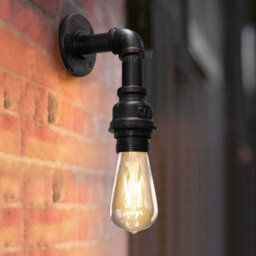 Long Life Lamps Company Retro Industrial Water Pipe Vintage Wall Light M0160 - thumbnail 7