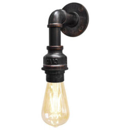 Long Life Lamps Company Retro Industrial Water Pipe Vintage Wall Light M0160 - thumbnail 4