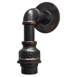 Long Life Lamps Company Retro Industrial Water Pipe Vintage Wall Light M0160 - thumbnail 3