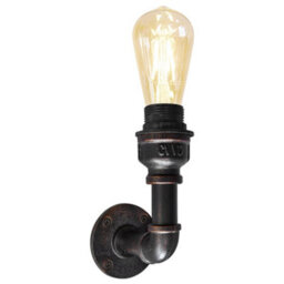 Long Life Lamps Company Retro Industrial Water Pipe Vintage Wall Light M0160 - thumbnail 1