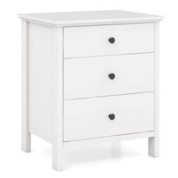 Compact Storage Bedside Table White - thumbnail 1