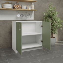 Jd Greta Kitchen Base Unit 800mm Storage Cabinet With Door Shelf 80Cm - Sage Green Matt - thumbnail 3