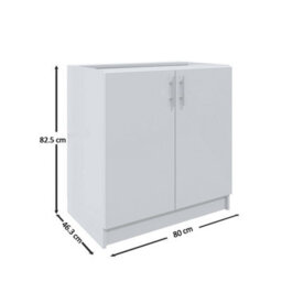 Jd Greta Kitchen Base Unit 800mm Storage Cabinet With Door Shelf 80Cm - Sage Green Matt - thumbnail 4