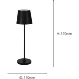 Loops Stylish Modern Black Led Table Lamp For Home Decor - Minimalist Indoor Lighting - thumbnail 5