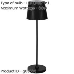 Loops Stylish Modern Black Led Table Lamp For Home Decor - Minimalist Indoor Lighting - thumbnail 2