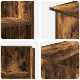 Berkfield Durable Reception Desk Smoked Oak 100X50X103.5 Cm Engineered Wood - thumbnail 8