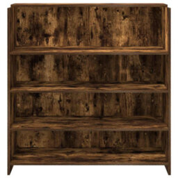 Berkfield Durable Reception Desk Smoked Oak 100X50X103.5 Cm Engineered Wood - thumbnail 5