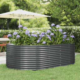 Berkfield Durable Garden Planter Anthracite 212X140X68 Cm Powder-Coated Steel - thumbnail 2