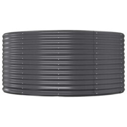 Berkfield Durable Garden Planter Anthracite 212X140X68 Cm Powder-Coated Steel - thumbnail 4