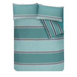 Smart Living Printed Reversible Polycotton Banded Stripe Duvet Cover And Pillowcase - thumbnail 6