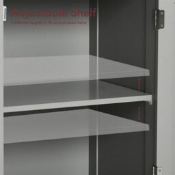 2 Door Tallboy Bathroom Cabinet Tallboy Cupboard Standing Storage - thumbnail 3