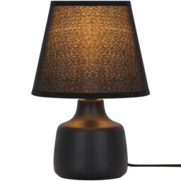 Conical Matt Black Ceramic Led Table Lamp - thumbnail 2