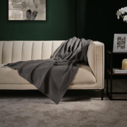 Ohs Warm Polar Fleece Throw Soft Bed Blanket, Charcoal - 200 X 240Cm - thumbnail 2