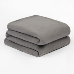 Ohs Warm Polar Fleece Throw Soft Bed Blanket, Charcoal - 200 X 240Cm