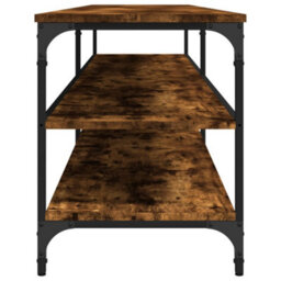 Berkfield Tv Cabinet Smoked Oak 200X30X50 Cm Engineered Wood And Metal - thumbnail 6