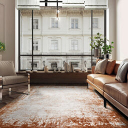 Asiatic Kuza Border Terracotta Rug-120Cm X 170Cm - thumbnail 1