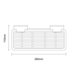 Showerdrape Pushloc Chrome Steel Suction Wall Mounted Rectangular Basket - thumbnail 8