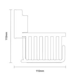 Showerdrape Pushloc Chrome Steel Suction Wall Mounted Rectangular Basket - thumbnail 7
