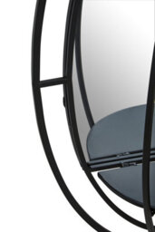 Orsina Avento Oval Shelved Black Wall Mirror - thumbnail 3