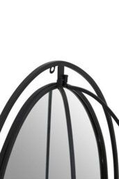 Orsina Avento Oval Shelved Black Wall Mirror - thumbnail 5