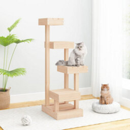 Vidaxl Cat Tree 45.5X49X103 Cm Solid Wood Pine - thumbnail 1