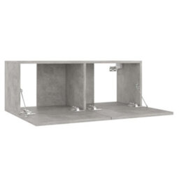 Berkfield 3 Piece Tv Cabinet Set Concrete Grey Engineered Wood - thumbnail 7