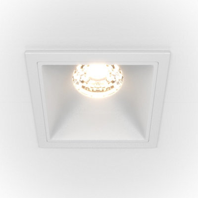 Luminosa Lighting Luminosa Maytoni Alfa Led Square Dimmable Recessed Downlight White, 500Lm, 3000K - image 1