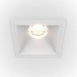 Luminosa Lighting Luminosa Maytoni Alfa Led Square Dimmable Recessed Downlight White, 500Lm, 3000K - thumbnail 1