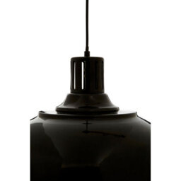 Orsina Black Pendant Light With Cylindrical Holder, Bowl Shade Round Canopy Hanging Lamp, Retro Ceiling Fixture - thumbnail 4