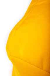 Waterproof Cube Indoor Outdoor Bean Bag Foot Stool Pouffe Yellow - thumbnail 2