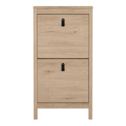 Wyld Haus Wildberry Hickory Oak Shoe Cabinet, Narrow 2-Flip-Door Entry Storage - thumbnail 3