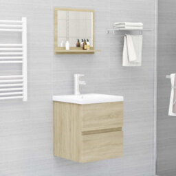 Walplus Bathroom Mirror Sonoma Oak 40X10.5X37 Cm Engineered Wood - thumbnail 6
