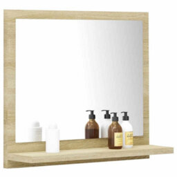 Walplus Bathroom Mirror Sonoma Oak 40X10.5X37 Cm Engineered Wood - thumbnail 3