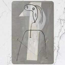 Benjamin Tate Design Placemat And Coaster Set In Gray Abstract Artwork With Wood Base Limited Edition Exclusive - thumbnail 2