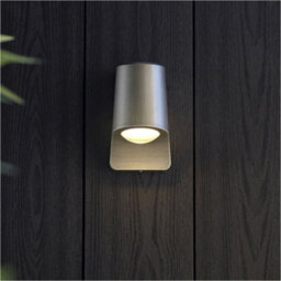 Loops 2 Pack Ip44 Outdoor Wall Light - Aged Pewter Die Cast Aluminimum - Brushed Silver Lamp - thumbnail 4