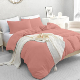 Pamposh Double Duvet Cover Set Pre-Washed Microfibre Bedding Set Comfort Lightweight Premium Quilt Cover Set With Zipper Closure - thumbnail 1