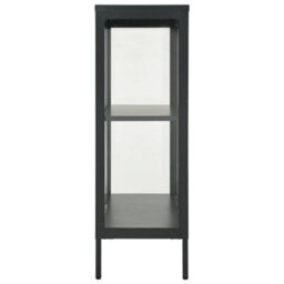 Vidaxl Sideboard Anthracite 75X35X105 Cm Steel And Glass Sideboards - thumbnail 4