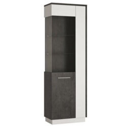Furniture To Go Zingaro Tall Glazed Display Cabinet (Lh) - thumbnail 2