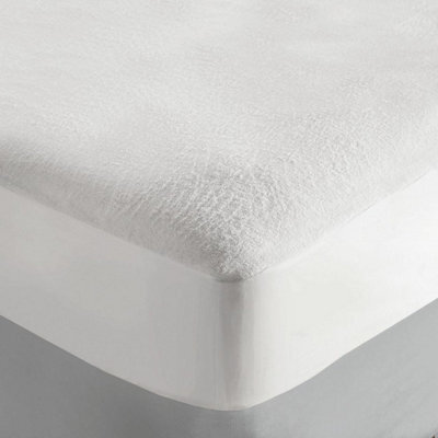 Bamboo Terry Waterproof Mattress Protector - Antibacterial Hypoallergenic Odour Resistant Bed Cover - Size Single, 90 X 190Cm