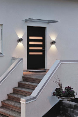 Ultra Beam Lighting Ultrabeam 6 Watt Round Black Up And Down Outdoor Led Wall Light - Ip65 Rated - 600 Lumens - 3000K Warm White - image 1