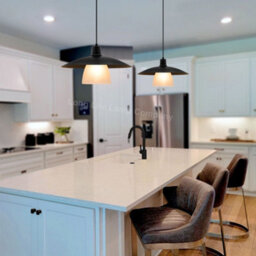 Long Life Lamps Company Modern Ceiling Pendant Light Black Frosted Glass H3114 - thumbnail 7